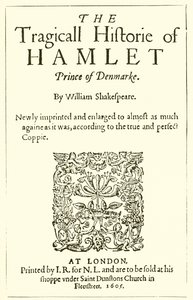 Page de titre de Hamlet de Shakespeare