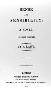 Page de titre de Raison et Sentiments par Jane Austen, première édition, 1811 - English School