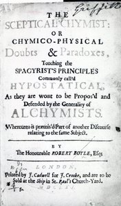 Page de titre de The Sceptical Chymist par Robert Boyle, 1661 - English School
