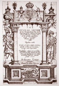 Page de titre, Knolles Generall Historie of the Turks, pub. par Adam Islip, 1603 - English School