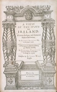 Page de titre de A View of the State of Irelande et The Historie of Irelande, 1633