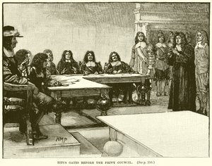 Titus Oates devant le Conseil privé