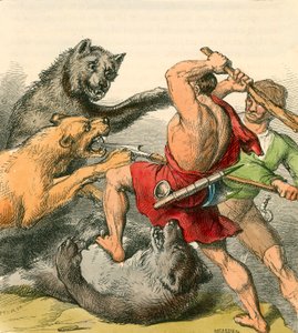Tom et le Tinker tuant les ours et les lions - English School