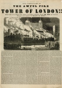 Incendie de la tour de Londres, 1841 - English School