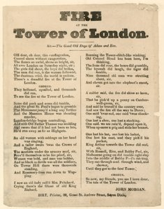 Incendie de la tour de Londres, 1841 - English School