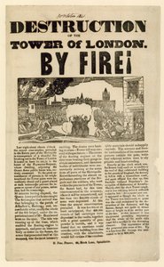 Incendie de la tour de Londres, 1841 - English School