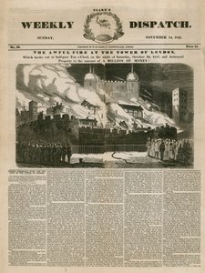Incendie de la tour de Londres, 1841 - English School