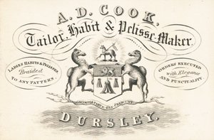 Carte de visite, A D Cook - English School