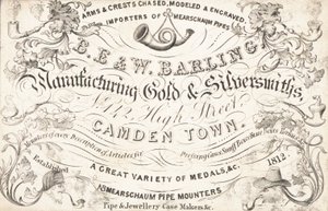Carte de visite, B E & W Barling - English School