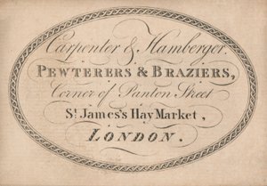 Carte de visite de Carpenter & Hamberger - English School