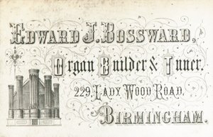 Carte de visite, Edward J Bossward - English School