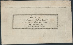 Carte de visite de Mr Fox - English School