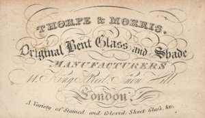 Carte de visite de Thorpe & Morris - English School