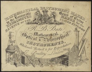 Carte de visite pour R B Bate - English School
