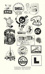 Enseignes commerciales : Marques, emblèmes et badges familiers (lithographie)