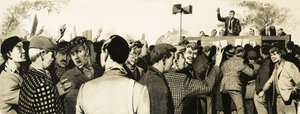 Syndicalistes lors d