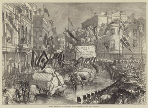 Procession des métiers à Bradford, lors de l