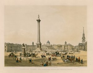 Trafalgar Square avec la National Gallery et l
