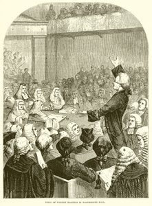 Procès de Warren Hastings dans le Westminster Hall - English School