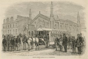 Trains de tramway de rue à Birkenhead - English School