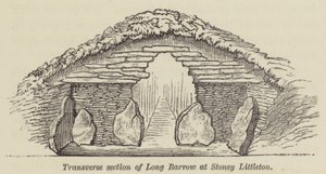 Section transversale du Long Barrow à Stoney Littleton - English School