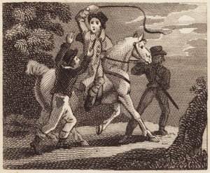 Voyageurs attaqués par des voleurs (gravure)