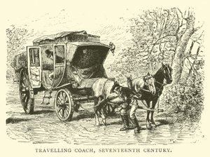 Coche de voyage, XVIIe siècle - English School