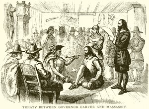 Traité entre le gouverneur Carver et Massasoit - English School