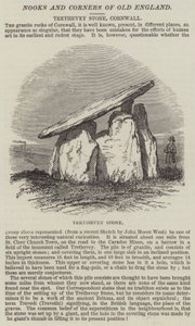 Pierre de Trethevey, Cornouailles (gravure) - English School