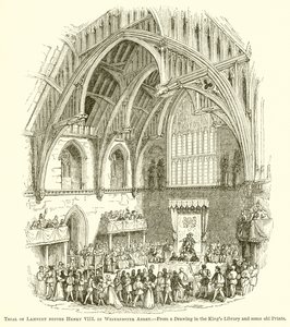 Procès de Lambert devant Henri VIII à l