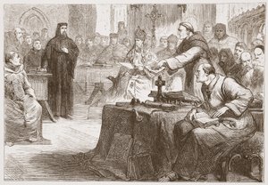 Procès de Wicliffe, illustration de L