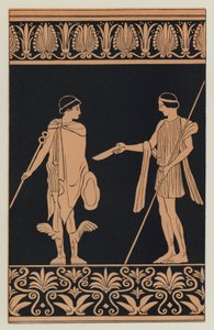 Trygée soudoyant Hermès avec une coupe en or - English School