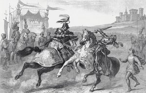 Deux chevaliers jouteurs à un tournoi en Allemagne - English School