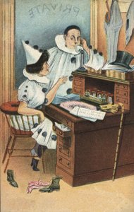 Deux clowns dans un bureau - English School