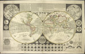 Carte du monde en deux hémisphères - English School