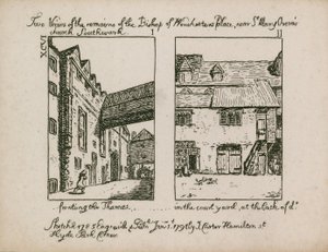 Deux vues des vestiges du palais de l