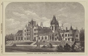Tyntesfield, près de Bristol, Somerset, M. John Norton, Architecte (gravure) - English School