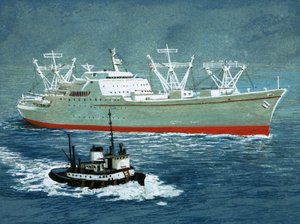 Bateau et remorqueur non identifiés - English School