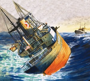 Bateau non identifié en danger imminent de couler - English School