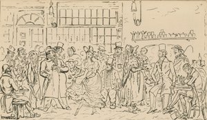 Scène non identifiée, peut-être liée au Cock and Hen Club - English School