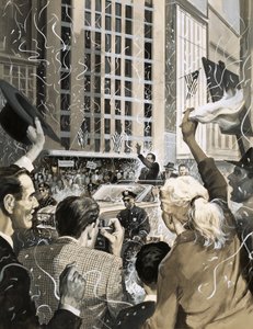 Défilé de ticker tape non identifié en Amérique - English School