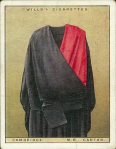 Toques et robes universitaires : Université de Cambridge, Bachelier en médecine - English School