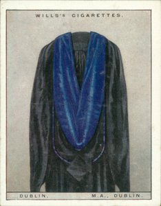 Toques et robes universitaires : Université de Dublin, Maître ès arts - English School