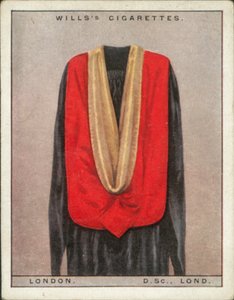 Toques et robes universitaires : Université de Londres, Docteur en sciences - English School