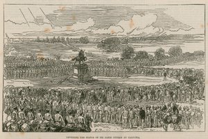Dévoilement de la statue de Sir James Outram à Calcutta - English School