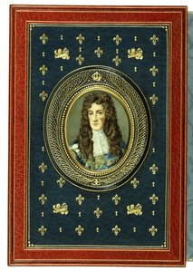 Couverture supérieure, avec portrait miniature ovale de Charles II, 1902