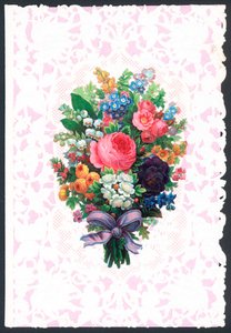 Carte de vœux florale pour la Saint-Valentin - English School