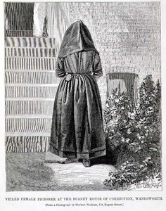 Prisonnière voilée à la maison de correction de Surrey, Wandsworth, extrait de 
