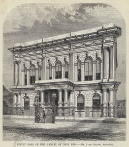 Salle de la paroisse de Mile End (gravure) - English School