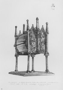 Musée Victoria et Albert : Reliquaire, en cristal de roche et argent doré, italien, vers 1350 - English School